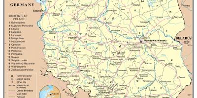 地图的波兰transports